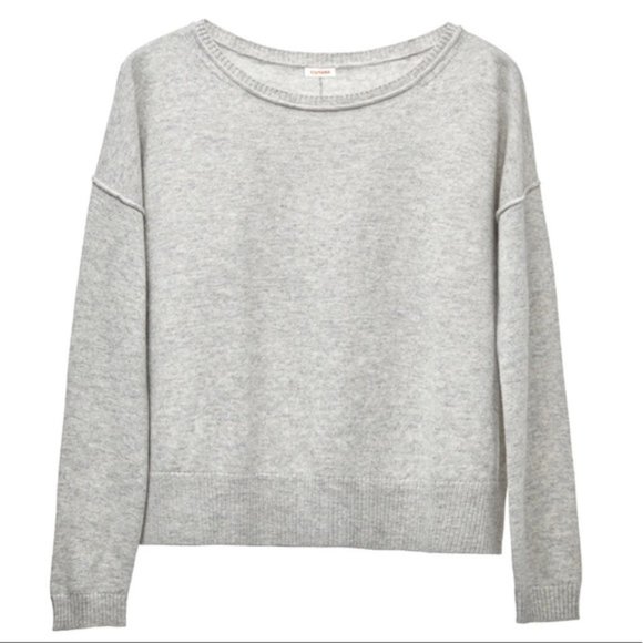 Cuyana Sweaters - Cuyana Gray Wool Cashmere Boatneck Sweater